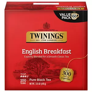 Bustine di tè nero colazione inglese confezionate singolarmente, numero 100 (confezione da 1). - Foto 1 di 12