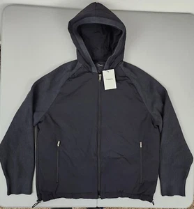 Theory Yuki Precision Tech Black Full Zip Hooded Jacket Men's Size XL New - Picture 1 of 11