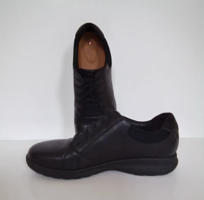 NUEVO Zapatos Clarks UnStructured Un Adorn de encaje para mujer de cuero negro talla 8,5 M Foto 1 de 4