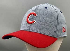 CHICAGO CUBS MEN’S NEW ERA MEDIUM LARGE CAP 39THIRTY STRETCH GRAY - BLUE RED HAT - Picture 1 of 24