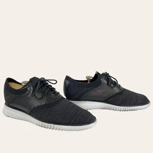 Cole Haan Zerogrand Oxford Lace Up Shoe Mens Sz 10 M Black Mesh White Sole - Imagen 1 de 11