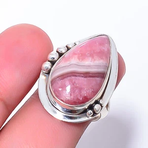 Rhodochrosite - Argentina Gemstone 925 Sterling Silver Jewelry Ring s.6 Sku42 - Picture 1 of 2