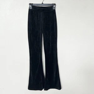 NEW Refuge Athletics Velour Flare Leg Soft Stretch High Waist Black Pant Women's - Picture 1 of 8