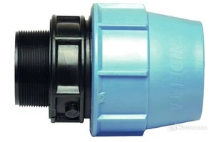 RACCORDO DIRITTO MASCHIO PVC PER TUBO POLIETILENE 63x2" - Foto 1 di 1