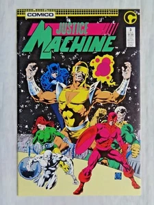 Justice Machine No. 3 de marzo de 1987 Comico The Comic Co. primera impresión en estado bastante bueno/casi nuevo (9,0) - Imagen 1 de 8