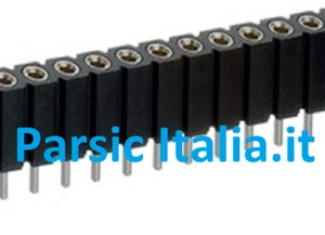 Connettore Strip fem. tornito PIN 40x 1 , H=10mm totale, P= 2.54mm ( =5 PEZZI ) - Imagen 1 de 5