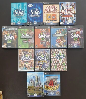 Die Sims: Sim City 4 / Unleashed 3000 / Haustiere / Deluxe Edition ( 14 Spiele ) Selten! - Bild 1 von 4