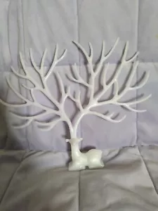 Reindeer Resin Decoration Customised Colour Glitter Antlers Gift Jewelry Stand - Picture 1 of 9