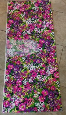 Tela de corteza hawaiana vintage de 1 1/2 yarda COLORES BRILLANTES ESTAMPADO FLORAL Foto 1 de 2