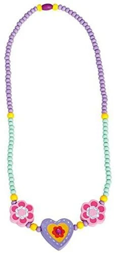 BINO & MERTENS Bino Mertens 9989033 Kinder Holz Halskette Herz Blume Heart Flower Wood