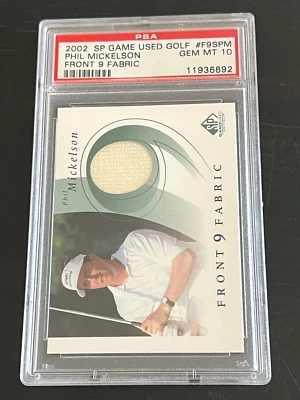 2002 SP JOGO USADO GOLFE #F9DMP PHIL MICKELSON PSA 10 NOVATO NOVA LAJE POP APENAS 25 - Imagem 1 de 4