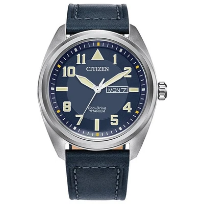 Relógio Citizen masculino guarnição dia data janela azul Eco-Drive 42MM BM8568-01L - Imagem 1 de 4