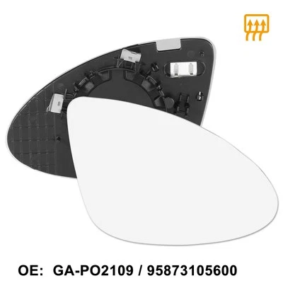 Espejo retrovisor térmico lateral derecho de vidrio para Porsche Cayenne 2011-15 con respaldo GA-PO2109 Foto 1 de 4