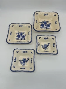 4 Vintage Zell Am Harmersbach Floral Servierschalen Schale Deutsch Blau & Creme 1092 - Bild 1 von 24