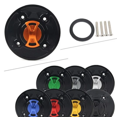 Cubierta de tapa del tanque de combustible CNC sin llave Kawasaki Ninja 400 650 Z900 Versys 1000 Foto 1 de 4