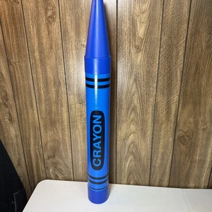 CRAYOLA 1988 Giant BLUE CRAYON BANK 35” Fantazia Marketing Coin VINTAGE - Picture 1 of 8