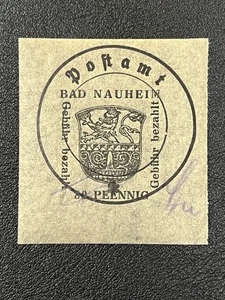 Germany 1946 Local Post *Bad Nauheim* ERROR “Peennig” Used LE801 - Picture 1 of 3