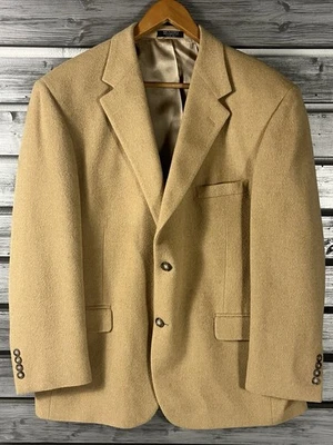 Chaqueta Blazer Andrew Fezza Para Hombre 44S Bronceada 100% Cabello Camel Abrigo Deportivo Foto 1 de 4