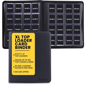 binderz 16 Pocket XL Toplader Mappe - für 512 Toploader - archiviert sicher... - Bild 1 von 6