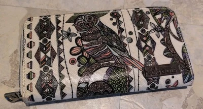 Бумажник Sakroots Artist Circle Desert Owl Artsy богемный на молнии вокруг * - Изображение 1 из 4