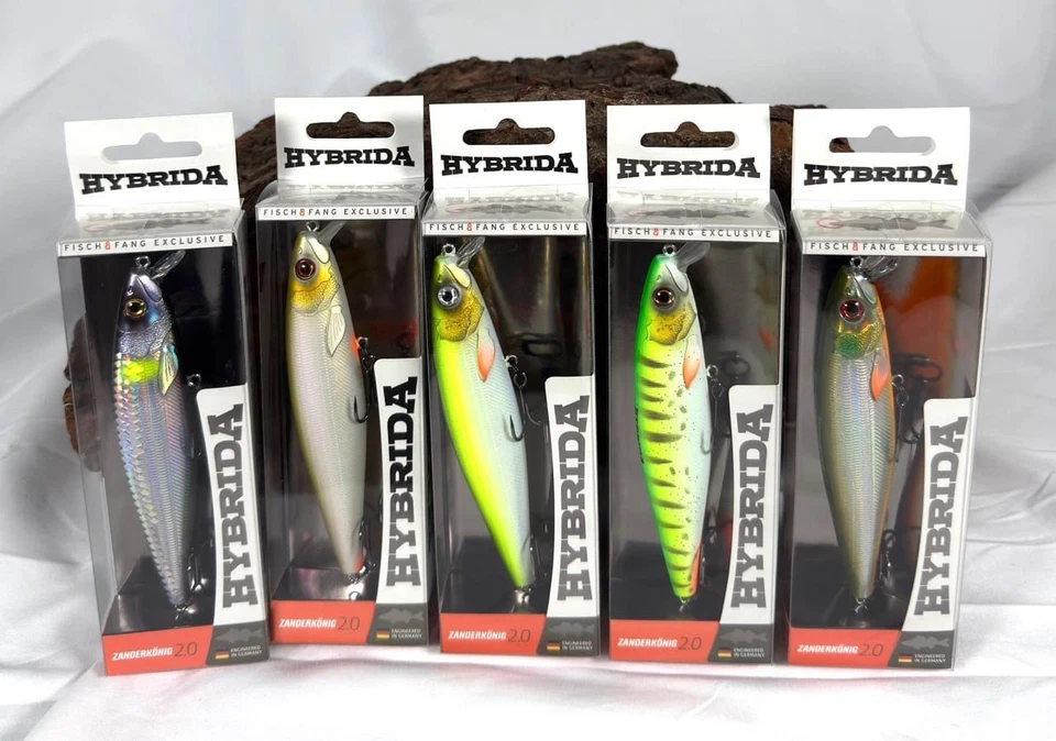 Hybrida Zanderkönig 2.0 Original 12cm 21g Wobbler mit Weitwurfsystem & BKK-Haken - Bild 1 von 1