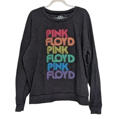Lucky Brand Pink Floyd Sweatshirt Womens Size Large Gray Rainbow Crew Neck - Image 1 of 4