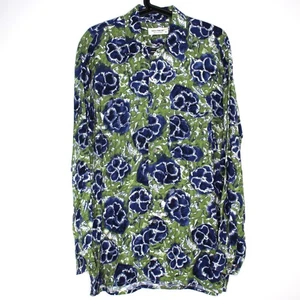 Equipment Para Hombres Mediana Fluida Rayón Cuello Lazo Camisa Abotonada NUEVA RARA C1170 - Imagen 1 de 6