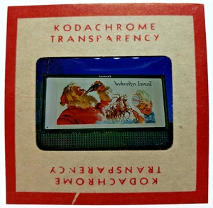 Kodachrome Red Border Slide | *1949* COCA-COLA COKE SANTA Billboard Sign Ad - Picture 1 of 3