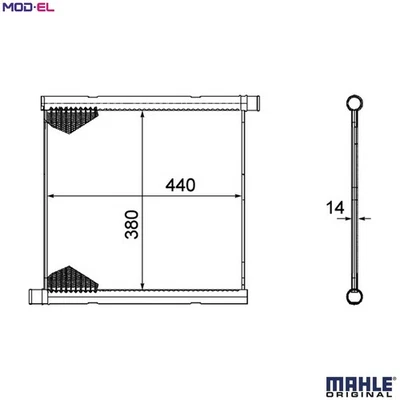 RADIATOR ENGINE COOLING CR 1124 000P FOR SMART FORTWO/Cabrio/HATCH/PEQUENO 1.0L - Image 1 of 4