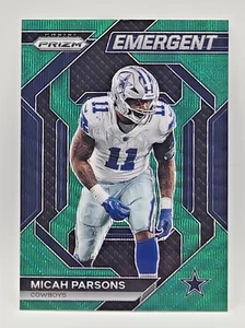 2023 Panini Prizm Micah Parsons #H-18 Emergent Prizms Green Wave Dallas Cowboys - Picture 1 of 2