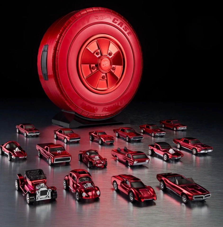 Mattel 80th Anniversary Hot Wheels Original 16 Rally Case Set - Image 1 of 1