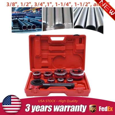 3/8" to 2" Ratchet Pipe Threader Kit Ratcheting Set +7 Dies & Handle Plumb NEW - Image 1 of 4