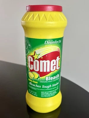 De colección Comet Cleanser Limón Fresco Amarillo Plástico Coctelera Contenedor 17 OZ Usado Foto 1 de 4