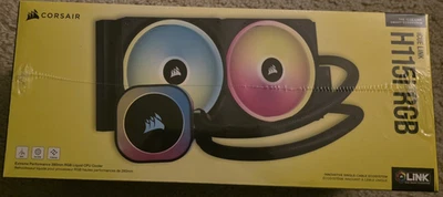 Enfriador CPU líquido CORSAIR iCUE Link H115i 280 mm AIO RGB negro nuevo sellado Foto 1 de 4