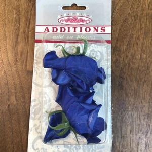 Add-on-Blooms Bridal Additions Open Rose Blooms Sapphire - Picture 1 of 5