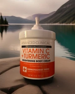 Advanced Clinicals Vitamin C+Turmeric Brightening Body Cream 15oz Authentic - Picture 1 of 1