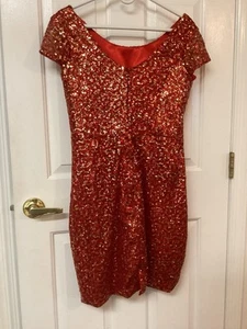 Light In The Box Sparkling Red Sequins Formal Dress, Sz 12, NEW with Tags - Picture 1 of 13