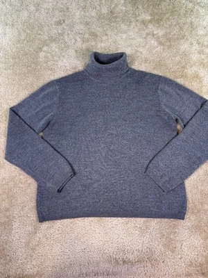 Suéter de cuello alto Rena Rowan para mujer mezcla de lana gris talla grande vintage E415 Foto 1 de 4