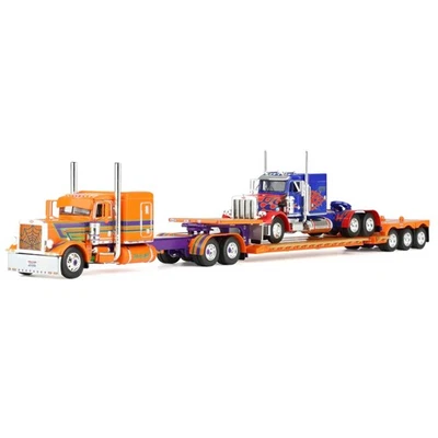 First Gear DCP 1/64 Peterbilt 389 &359 Semi Fontaine Lowboy Loewen Farms 60-2140 - Image 1 of 4