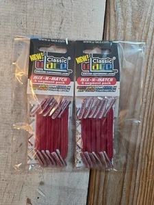 Classic U Lace Anpassbare Schnürsenkel 2 Packungen Maroon Neu - Bild 1 von 2