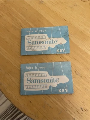 Par de llaves vintage para maleta de equipaje Samsonite en sobres sellados Foto 1 de 2