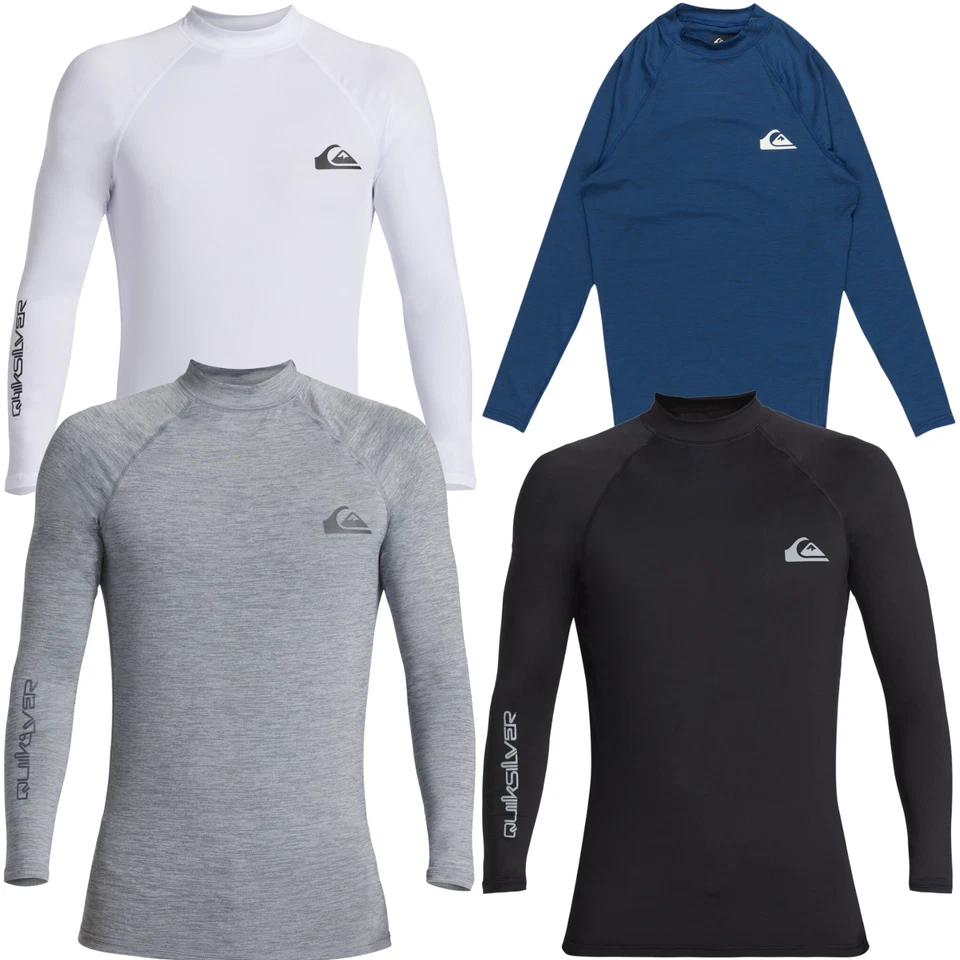 Quiksilver Mens Everyday Long Sleeve Beach Surf Pool UPF50 Rashguard - Image 1 of 1