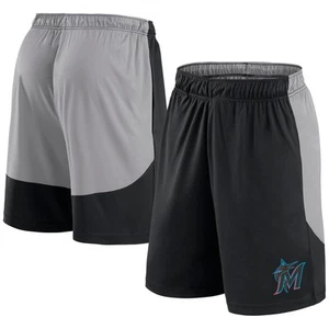 Men's Fanatics Black/Gray Miami Marlins Go Hard Shorts - Picture 1 of 3