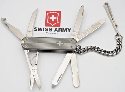 Custom Victorinox 58mm Swiss Army Knife - MINI CHAMP I - Solid Titanium Scales - Image 1 of 4
