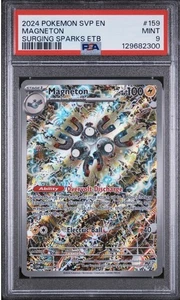 Pokemon 2024 SVP EN Magneton Surging Sparks ETB Black Star Promo PSA COMO NUEVO 9 - Imagen 1 de 3