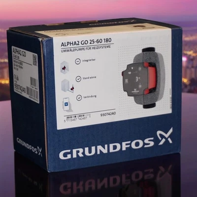 Grundfos Alpha 2 GO 25-60 180mm Bluetooth 93074240  Heizungspumpe  Umwälzpumpe 3 - Bild 1 von 3
