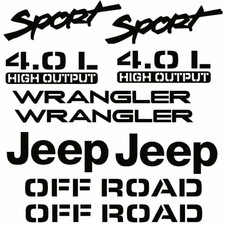 jep Sport 4.0 L Replacement Vinyl Decals Stickers Tj Off Road