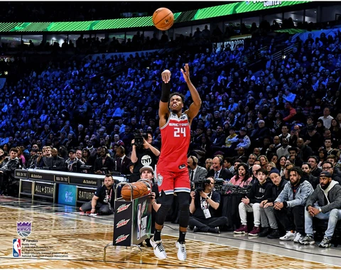 Buddy Hield Sacramento Kings Unsigned 2020 NBA All-Star Three-Point 11x14 Photo Cover