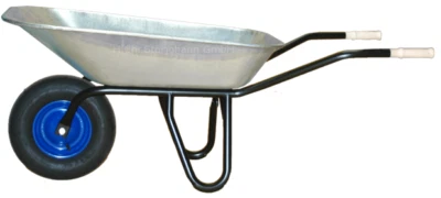 Profi Fagro Schubkarre,Bauschubkarre, 95 Liter verzinkte Mulde, 6PR-Rad - Bild 1 von 2