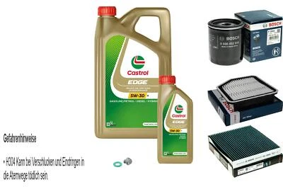 BOSCH Inspección Set 6 L Castrol 5W-30 Para Lexus GS GRS19_ UZS19_ GWS19_ - Imagen 1 de 4